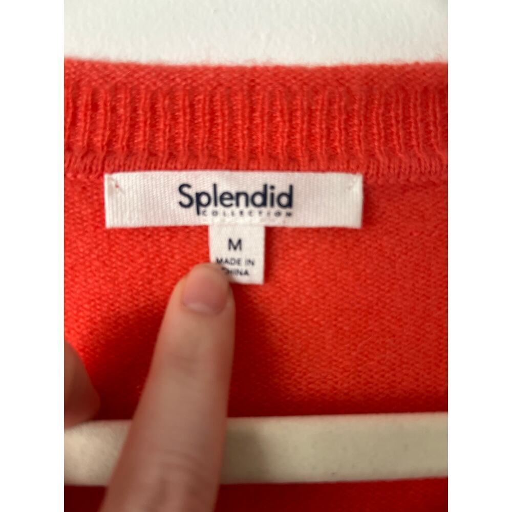 SPLENDID Knit 100% Cashmere Sweater Top Size M - Picture 4 of 6